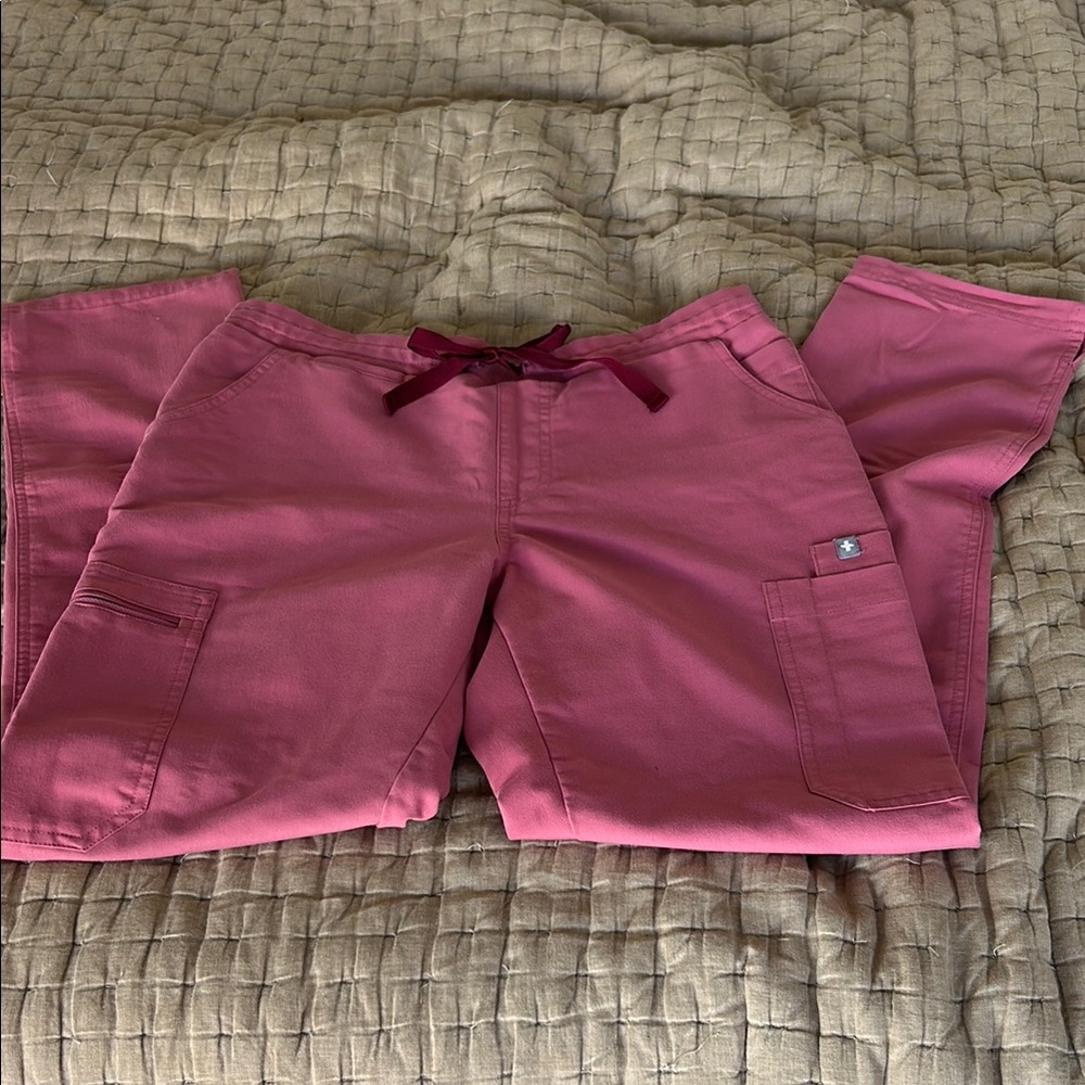 Figs Pink yola scrub pants